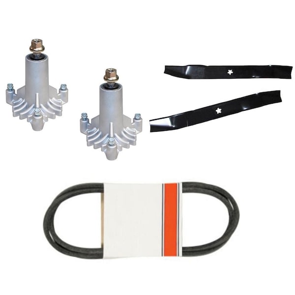 Aic Replacement Parts 42 Riding Mower Mulch Blades Mandrels & Belt for Craftsman 134149 144959 130794 95-005-SPINDLES&BELT - main
